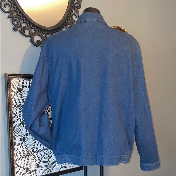 Alfred Dunner Blue Floral Embroidered Jean Jacket - Picture 3 of 5